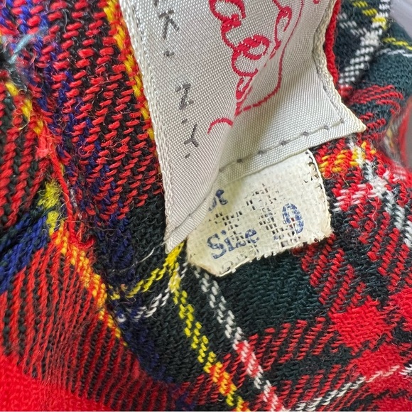 Vintage Florence Walsh Classic Red Scottish Tartan Plaid Wool Pleated Kilt Skirt - Picture 6 of 10
